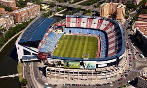 Football stadium in Madrid from birds eye view